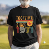 55th Anniversary Matching T-Shirts, Emerald Anniversary Gift, Together Since 1971
