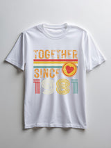 45th Anniversary Matching Couple T-Shirts, Established 1981, Sapphire Anniversary Gift