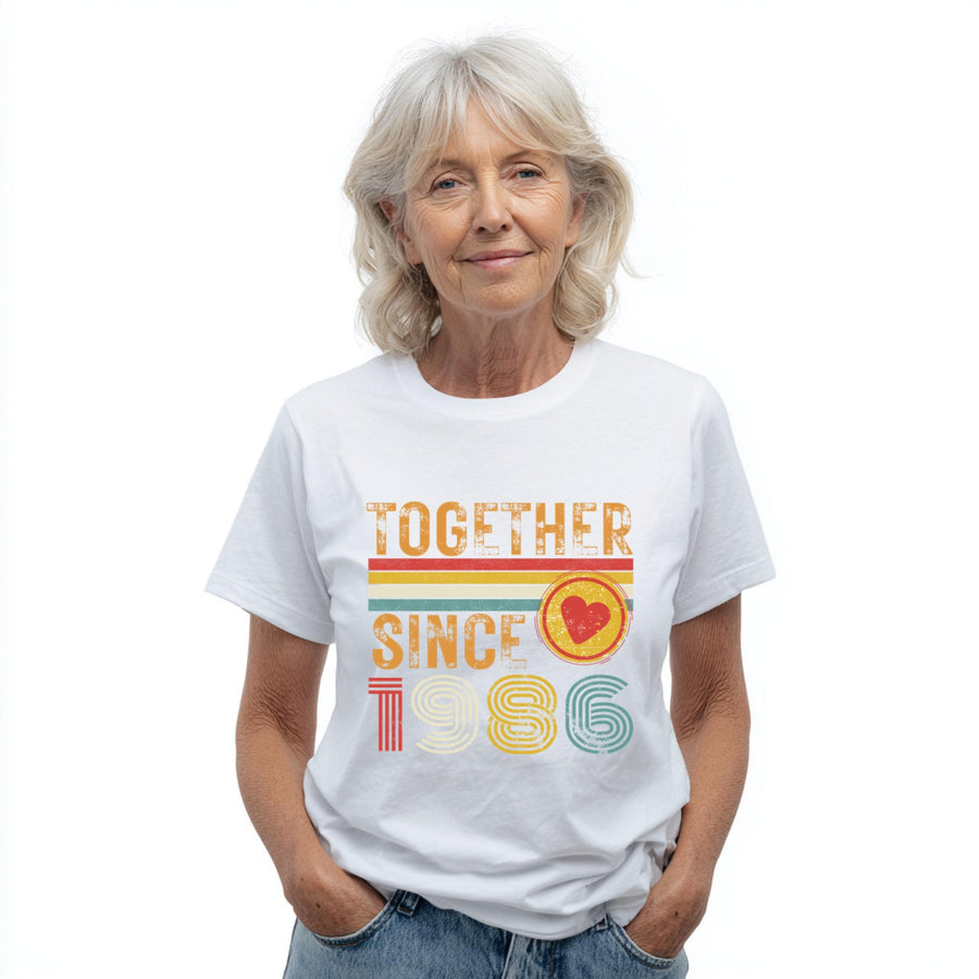 Ruby Anniversary Matching Couple T-Shirts, 40th Anniversary Gift