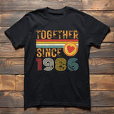 Ruby Anniversary Matching Couple T-Shirts, 40th Anniversary Gift