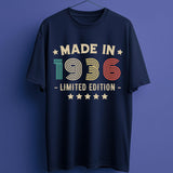 1936 90th Birthday T-Shirt | Funny 90th Gifts for Him and Her | Classic Birthday Shirt for Men and Women