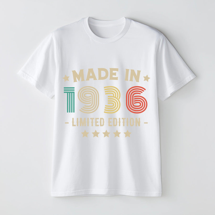 1936 90th Birthday T-Shirt | Funny 90th Gifts for Him and Her | Classic Birthday Shirt for Men and Women