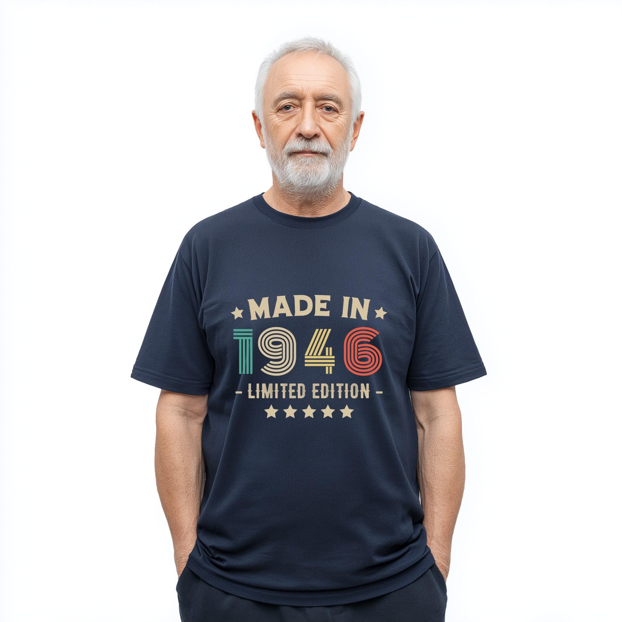 1946 80th Birthday T-Shirt | Funny 80th Gifts for Him and Her | Classic Birthday Shirt for Men and Women