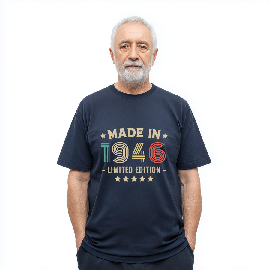 1946 80th Birthday T-Shirt | Funny 80th Gifts for Him and Her | Classic Birthday Shirt for Men and Women