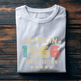 1966 60th Birthday T-Shirt | Funny 60th Gifts for Him and Her | Classic Birthday Shirt for Men and Women