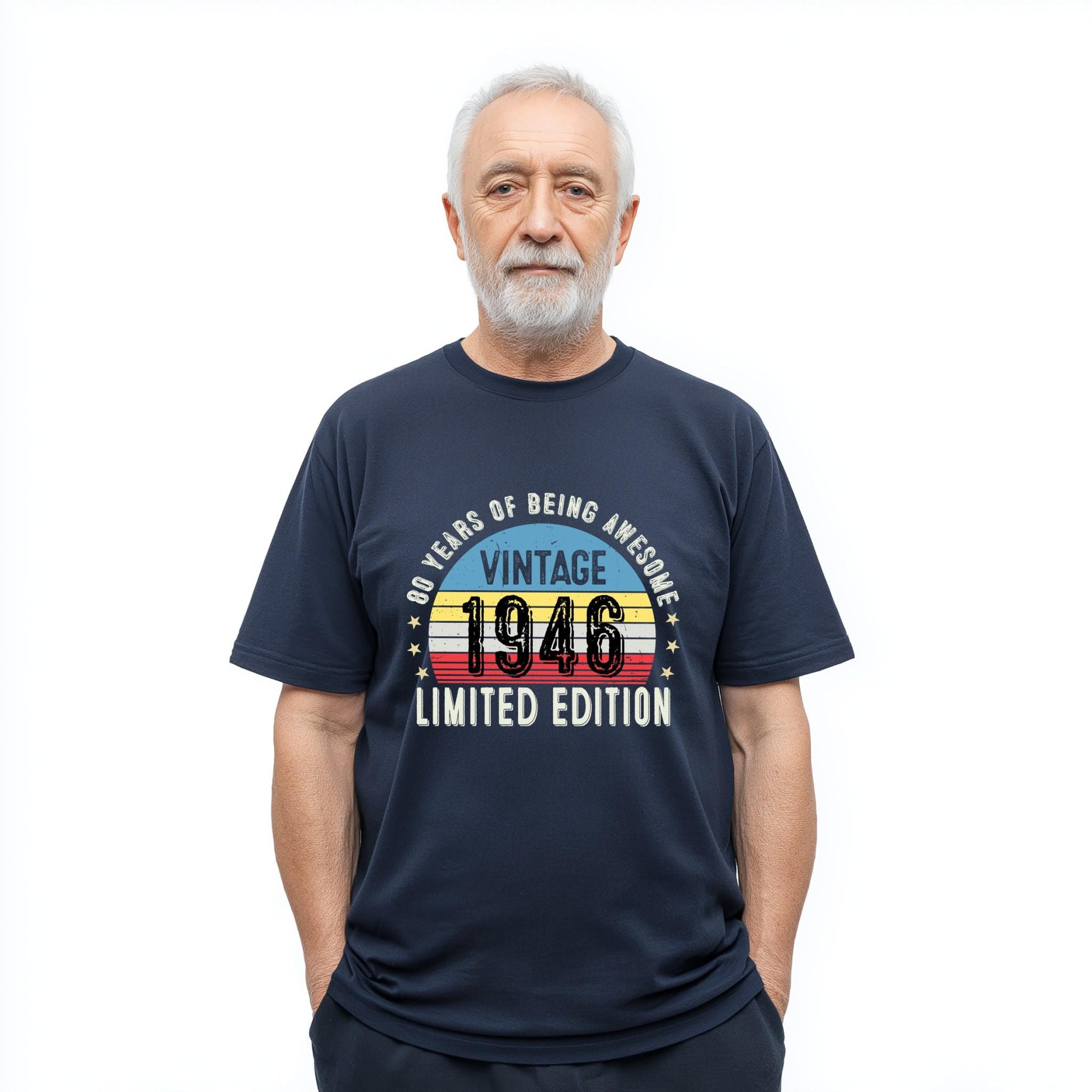 1946 80th Birthday T-Shirt | Funny 80th Gifts for Him and Her | Classic 80th T-Shirt for Men and Women