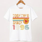 30th Anniversary Matching Couple T-Shirts, Married Since 1996, Pearl Anniversary Gift