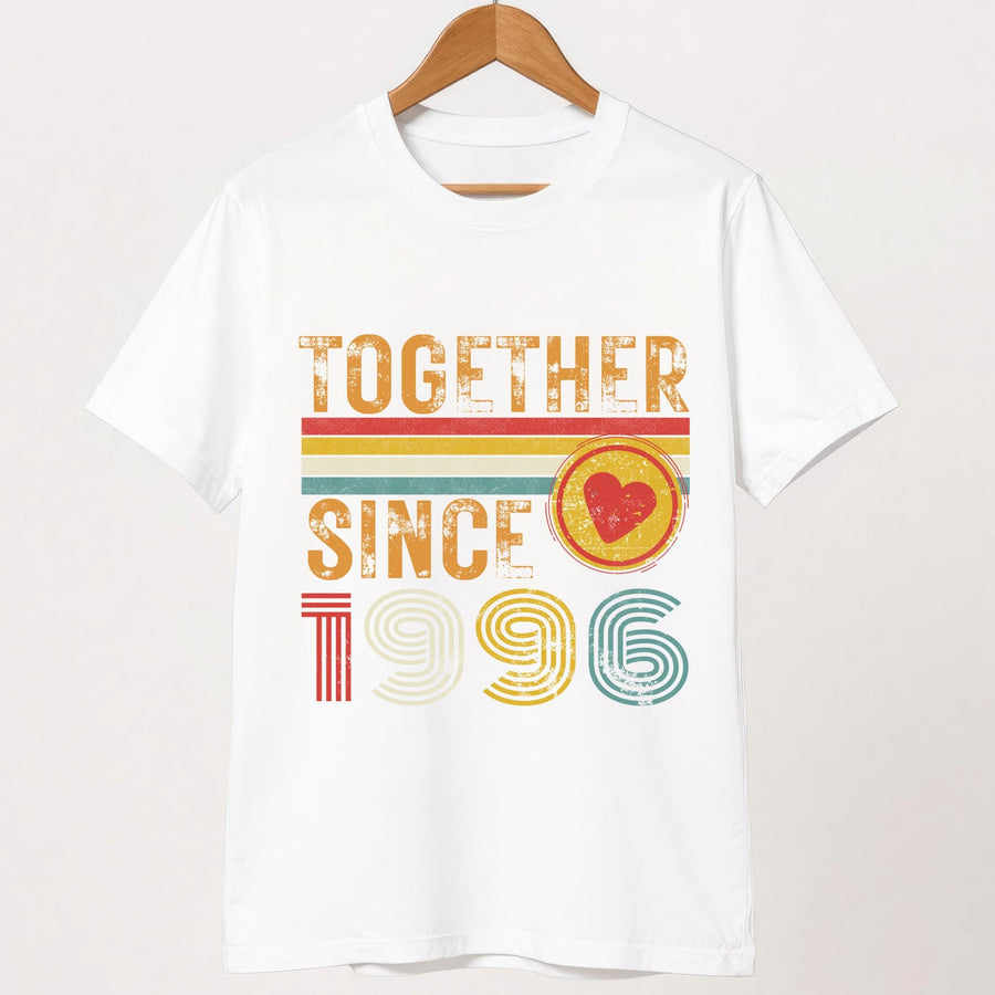 30th Anniversary Matching Couple T-Shirts, Married Since 1996, Pearl Anniversary Gift