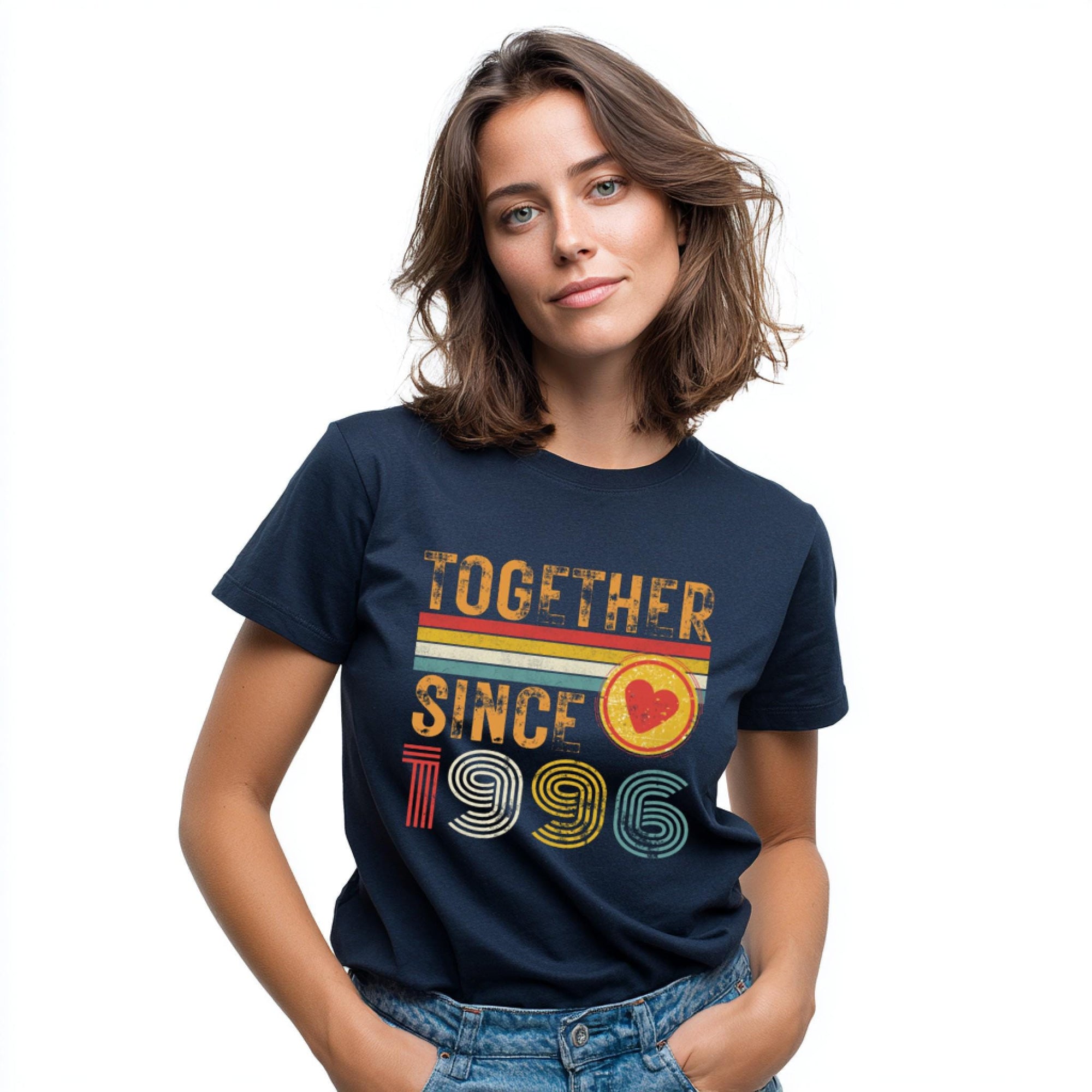 30th Anniversary Matching Couple T-Shirts, Married Since 1996, Pearl Anniversary Gift