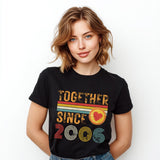 20th Anniversary Matching Couple T-Shirts, China Anniversary Gift