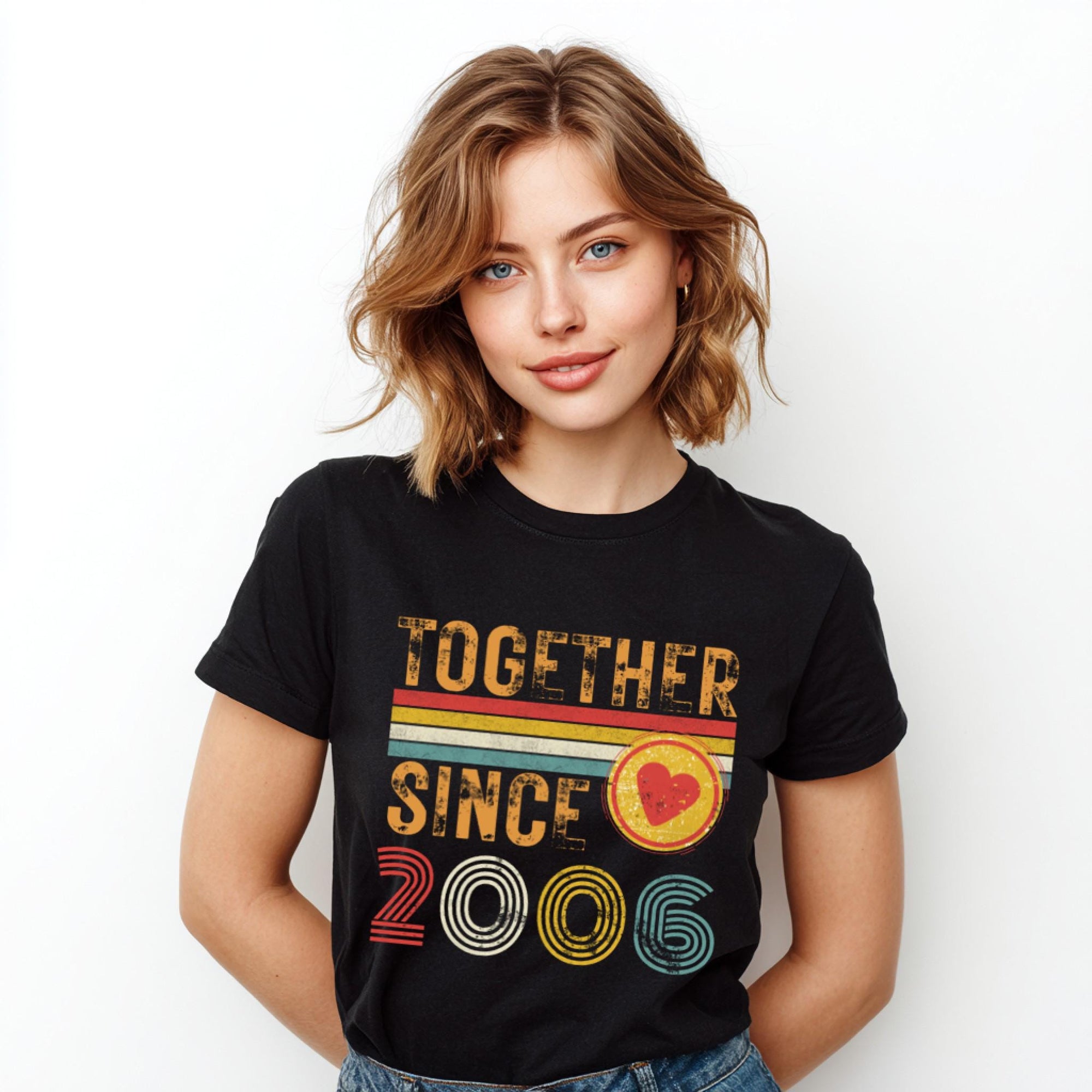 20th Anniversary Matching Couple T-Shirts, China Anniversary Gift