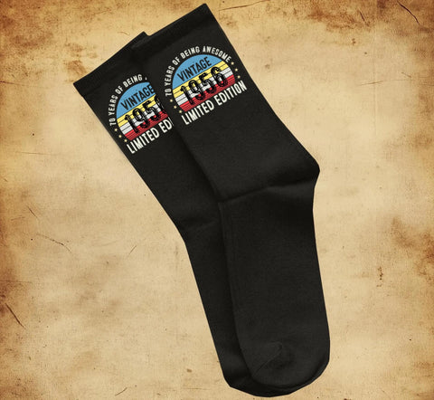 70th Birthday Socks: Vintage 1956 Limited Edition