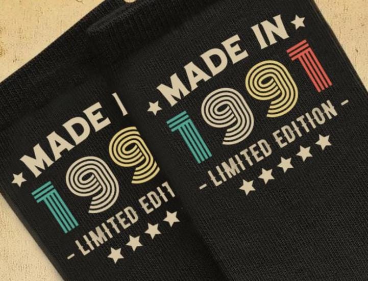 35th Birthday Socks | Limited Edition Made In 1991
