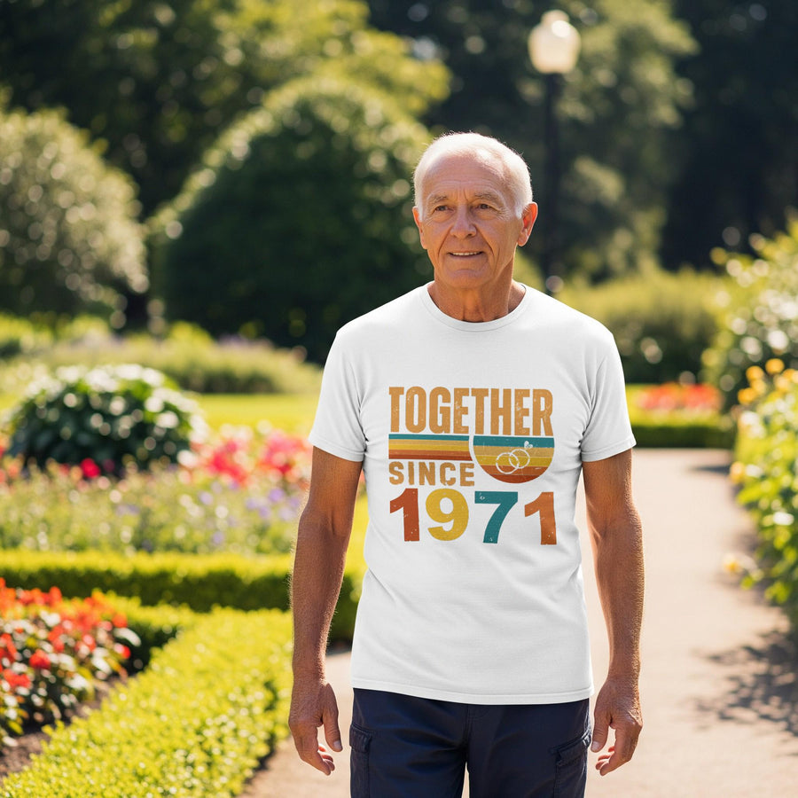 55th Anniversary Couple Shirts, Emerald Wedding Gift, Married Since 1971