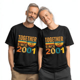 25th Anniversary Matching Couple Shirts, Married Since 2001