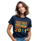 15th Anniversary Matching Couple Shirts, Married Since 2011