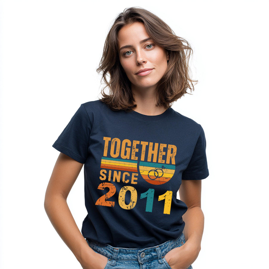 15th Anniversary Matching Couple Shirts, Married Since 2011