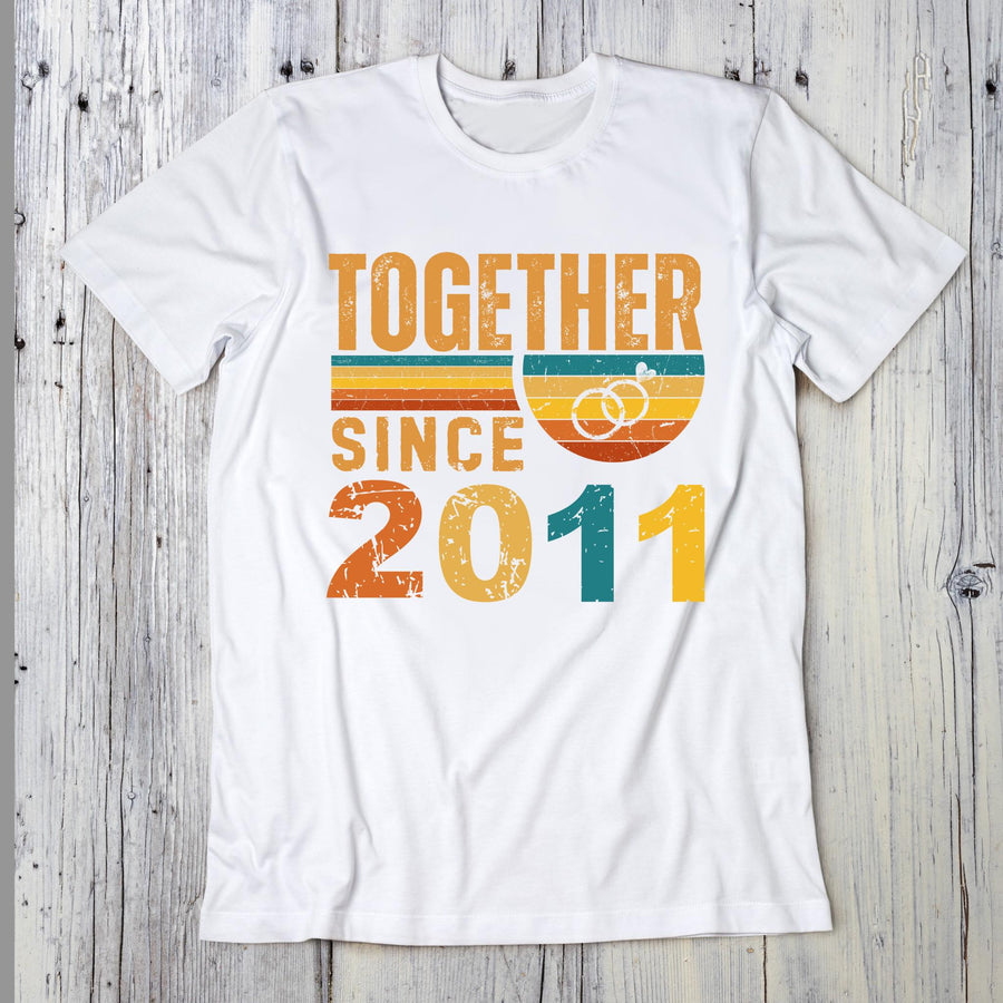 15th Anniversary Matching Couple Shirts, Married Since 2011