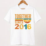 10th Anniversary Matching Couple Shirts, Together Since 2016