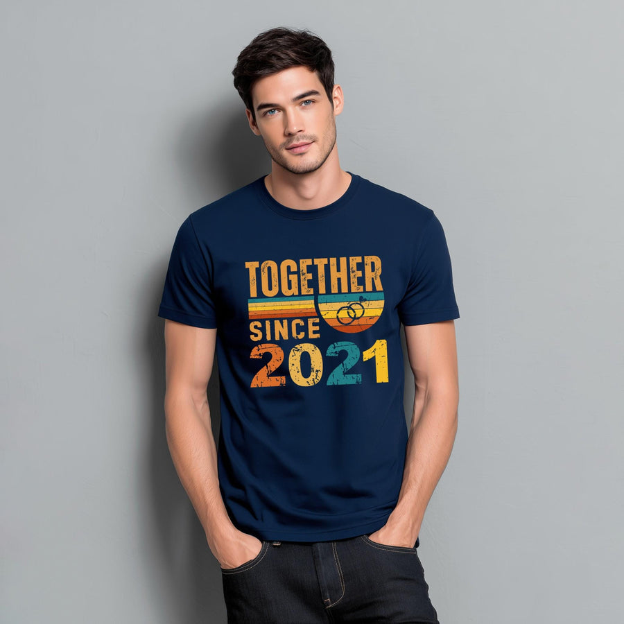 5th Anniversary Matching Couple Shirts, Married Since 2021