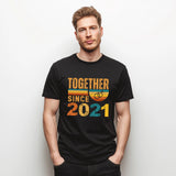 5th Anniversary Matching Couple Shirts, Married Since 2021