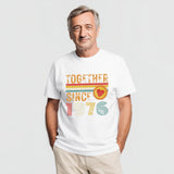 50th Anniversary Matching Couple T-Shirts, Golden Anniversary Gift, Together Since 1976