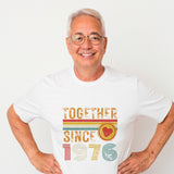 50th Anniversary Matching Couple T-Shirts, Golden Anniversary Gift, Together Since 1976