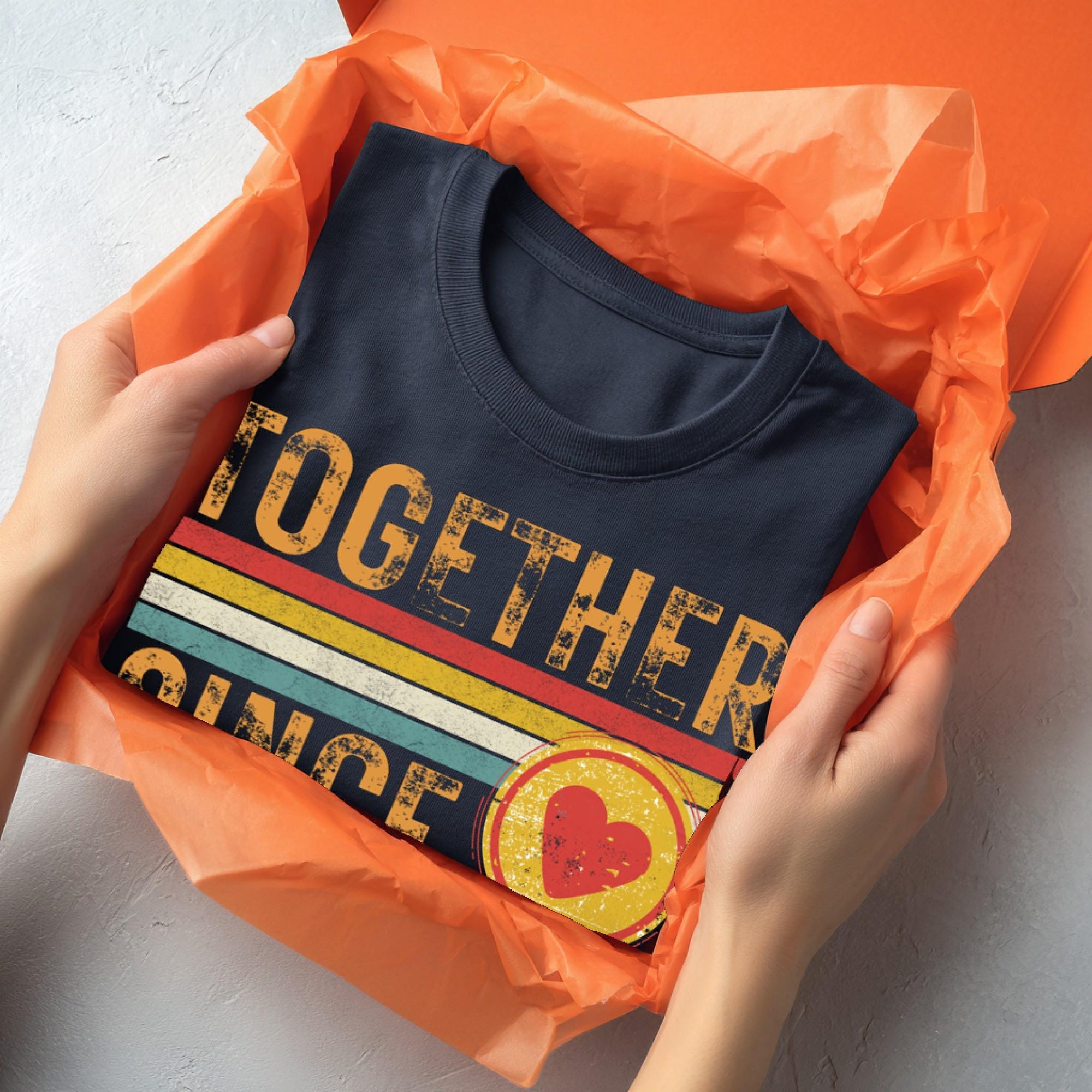 50th Anniversary Matching Couple T-Shirts, Golden Anniversary Gift, Together Since 1976