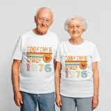 50th Anniversary Matching Couple T-Shirts, Golden Anniversary Gift, Together Since 1976
