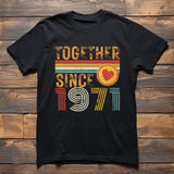 55th Anniversary Matching T-Shirts, Emerald Anniversary Gift, Together Since 1971