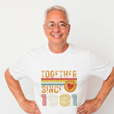 45th Anniversary Matching Couple T-Shirts, Established 1981, Sapphire Anniversary Gift