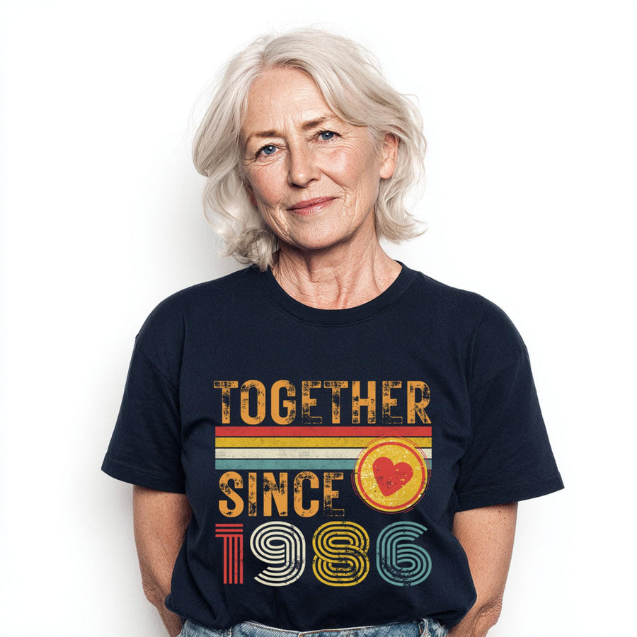 Ruby Anniversary Matching Couple T-Shirts, 40th Anniversary Gift