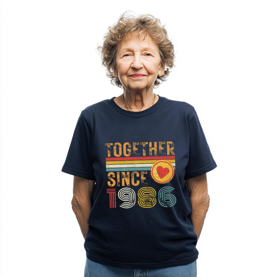 Ruby Anniversary Matching Couple T-Shirts, 40th Anniversary Gift