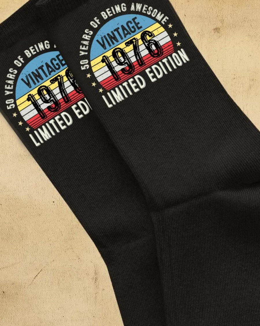 Socks 50th Birthday Gifts For Men Or Women Awesome Since 1976 50 Years Old