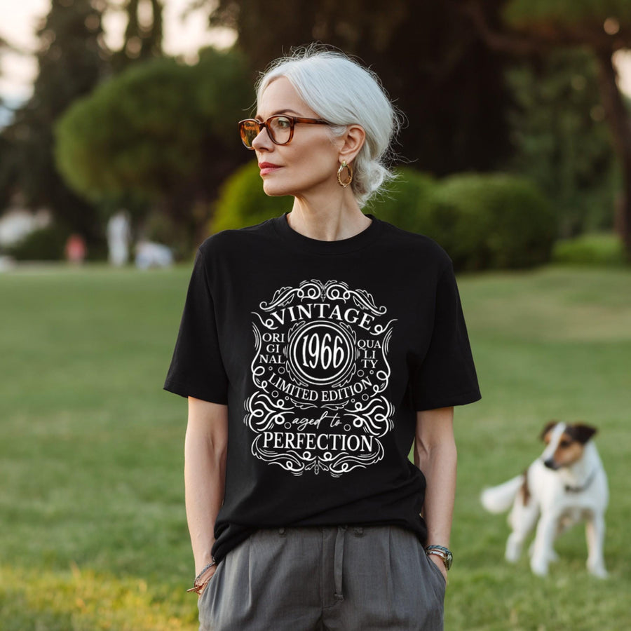 Vintage 1966 T-Shirt | 60th Birthday Gift, Aged to Perfection