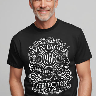 Vintage 1966 T-Shirt | 60th Birthday Gift, Aged to Perfection