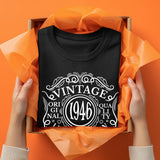 80th Birthday T-Shirt – 1946 Vintage Aged to Perfection