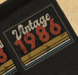 Vintage 1986 Socks | Funny 40th Birthday Gift for Men and Women