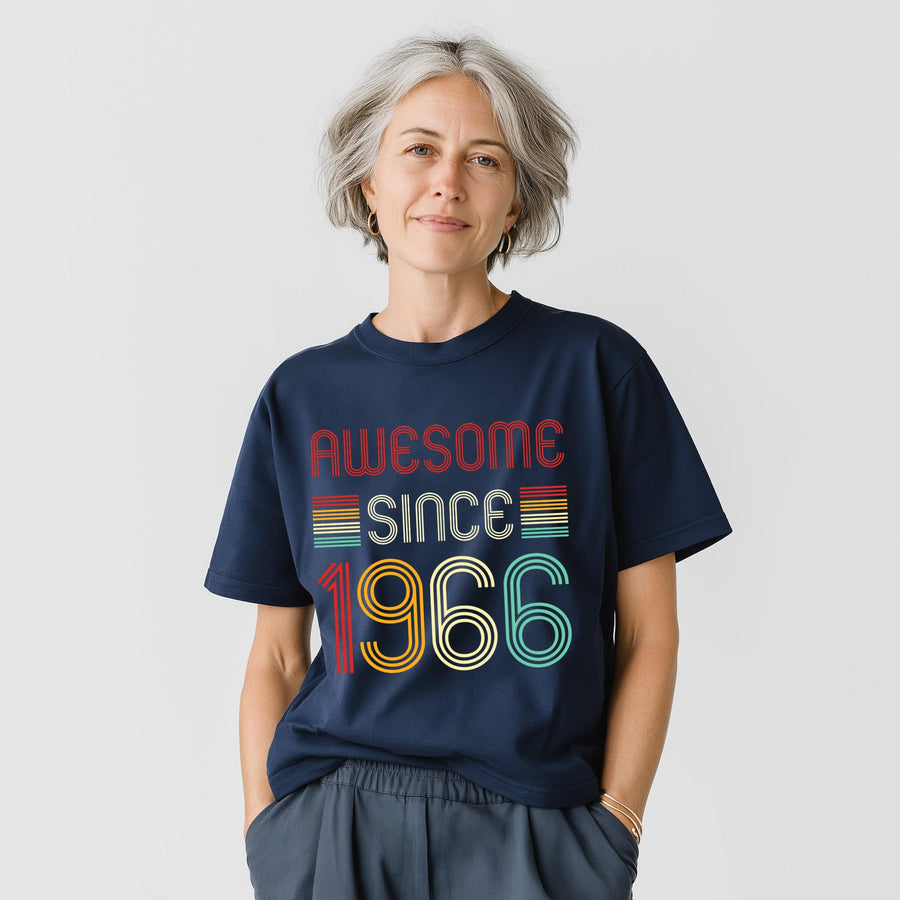 Awesome Since 1966 T-Shirt | Vintage Birthday Gift for Men and Women