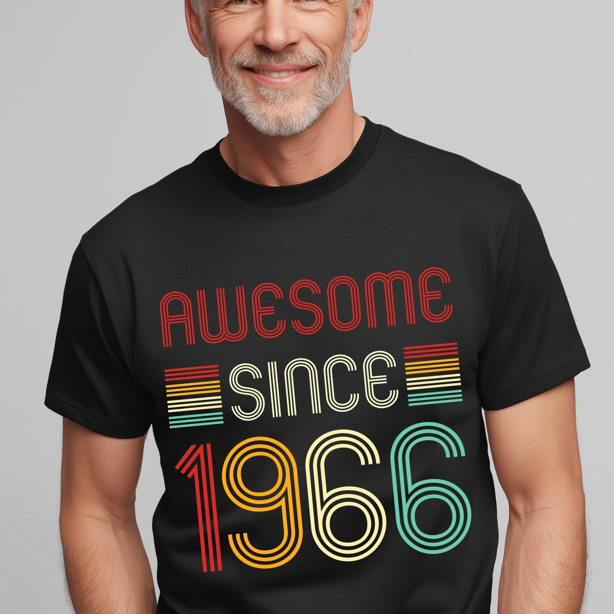 Awesome Since 1966 T-Shirt | Vintage Birthday Gift for Men and Women