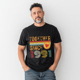 35th Anniversary Matching T-Shirts, Coral Anniversary Gift, Married Since 1991