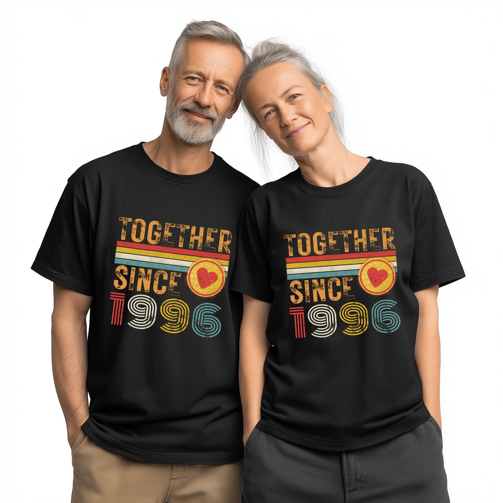 30th Anniversary Matching Couple T-Shirts, Married Since 1996, Pearl Anniversary Gift