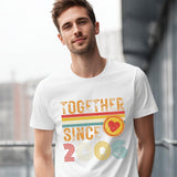 20th Anniversary Matching Couple T-Shirts, China Anniversary Gift
