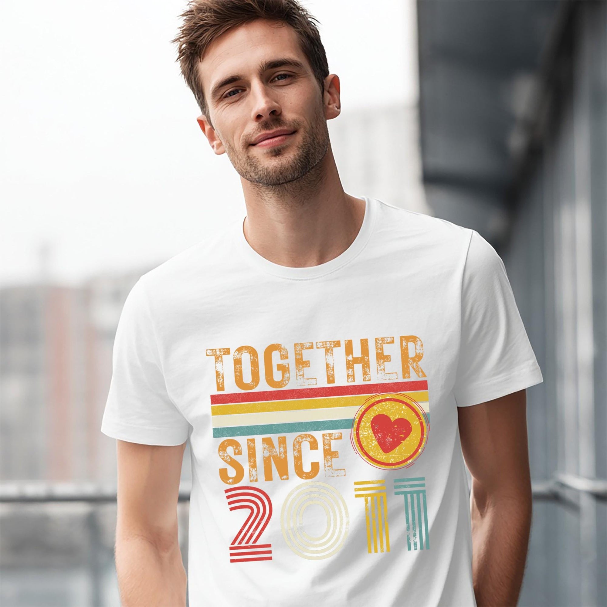 15th Anniversary Matching Couple T-Shirts, Crystal Anniversary Gift