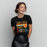 10th Anniversary Matching Couple T-Shirts, Tin Anniversary Gift