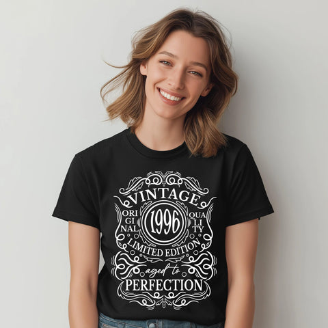 Vintage 1996 30th Birthday T-Shirt – Aged to Perfection Gift