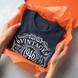 80th Birthday T-Shirt – 1946 Vintage Aged to Perfection