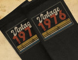 Vintage 1976 Socks | Funny 50th Birthday Gift for Men and Women