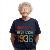 Awesome Since 1936 T-Shirt | Vintage Birthday Gift for Men and Women