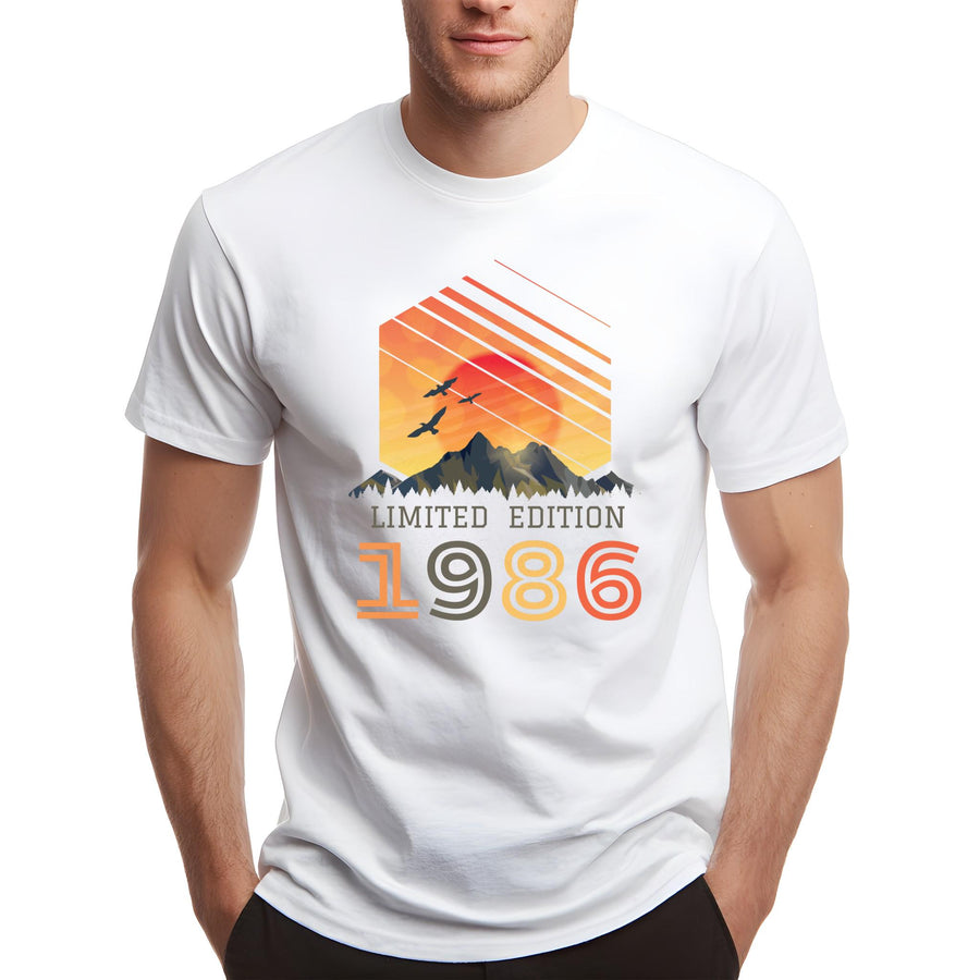 Vintage 1986 Birthday Shirt, 40th Birthday Gift, Limited Edition 1986 T-Shirt, Retro Sunset Mountain Tee